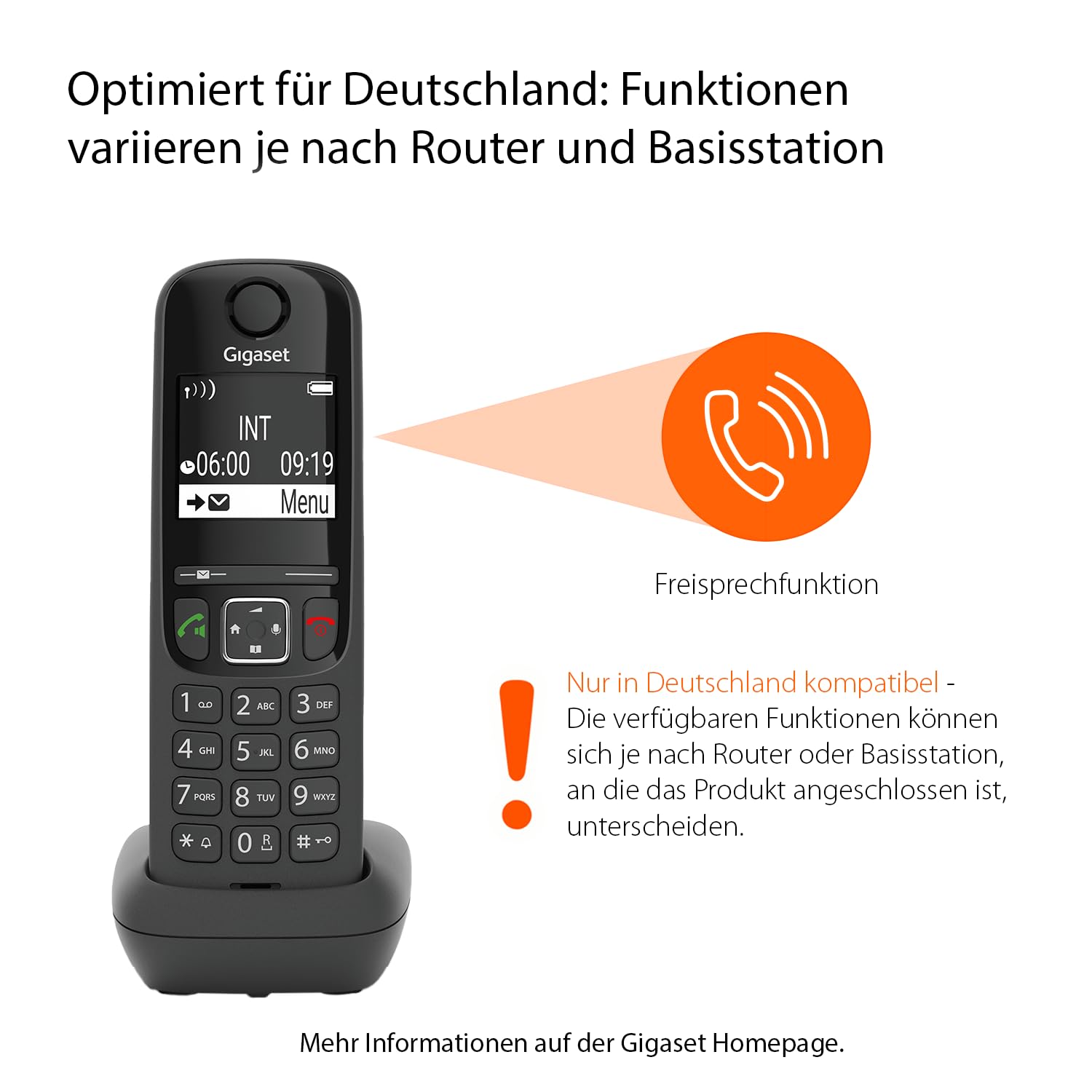 Gigaset AS690A Quattro Vier DECT-Telefone mit Anrufbeantworter – Bild 2