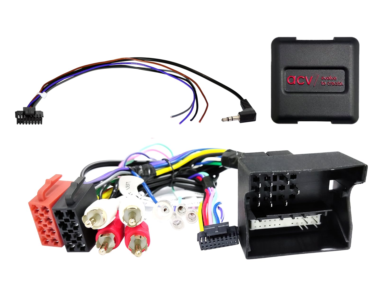 ACV Interface LFB de commande au volant pour Audi A3/A4/A6/R8/TT Quadlock 8E/8J/8P/8U/8X/C5/B4/42-40 broches Quadlock Multilead 42xad002