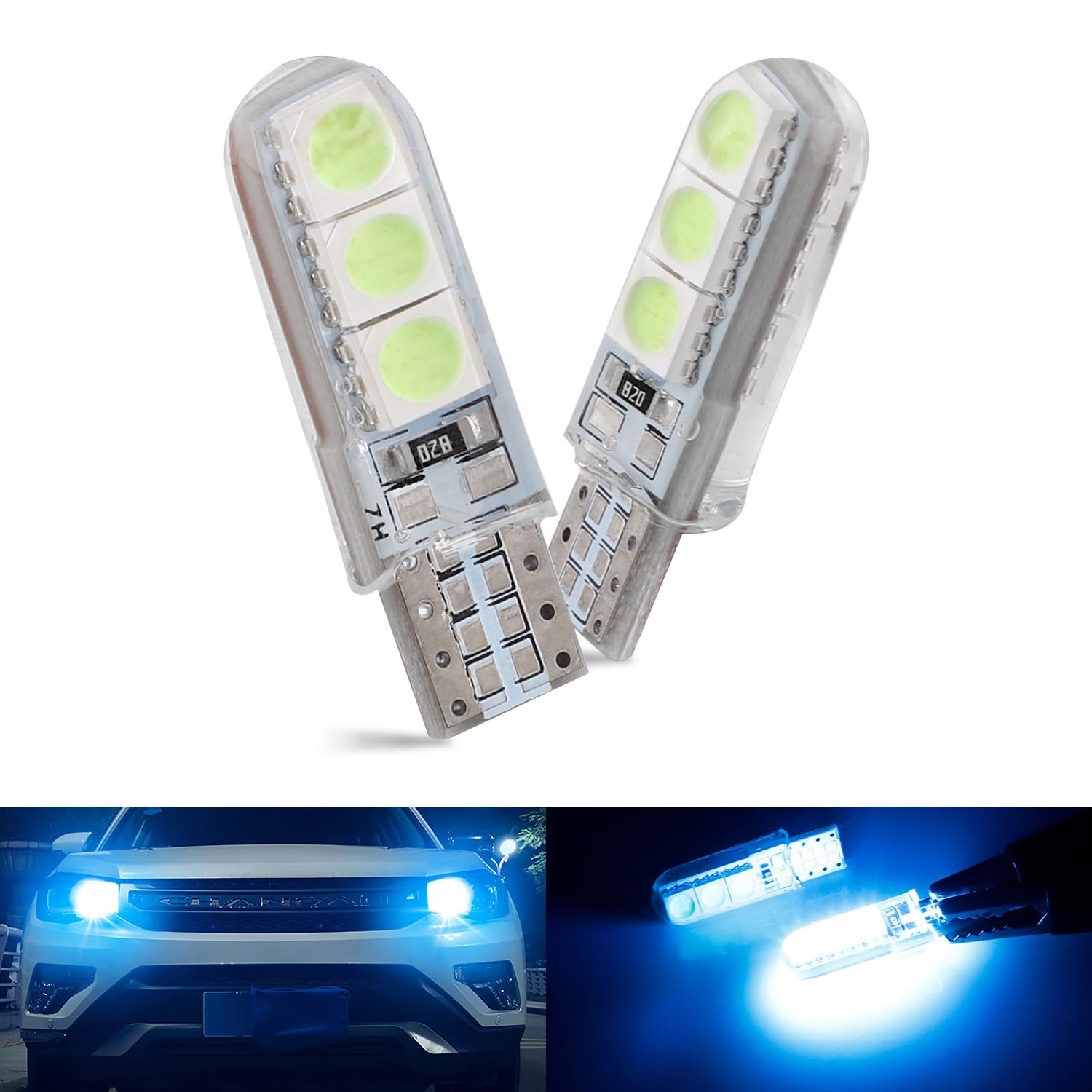 Amazon | Futwod T10 LED ポジションランプ アイスブルー LEDバルブ