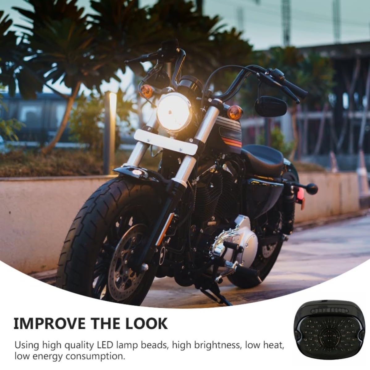 HOMSFOU Luz Trasera LED para Motocicleta 12v 60 LED Señal