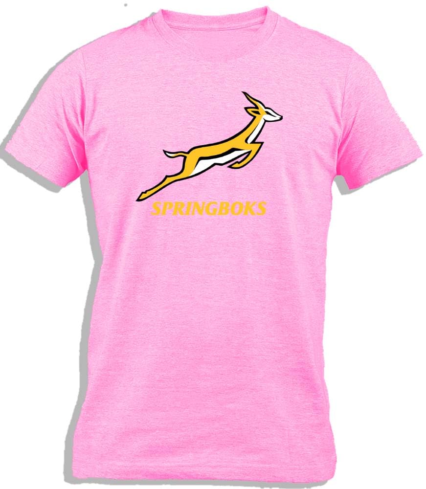 Ay Cabron™ South African Springboks Team Support Fan | Rugby Springboks Team South Africa Cotton T-Shirt For Kids, PINK, 0 Month