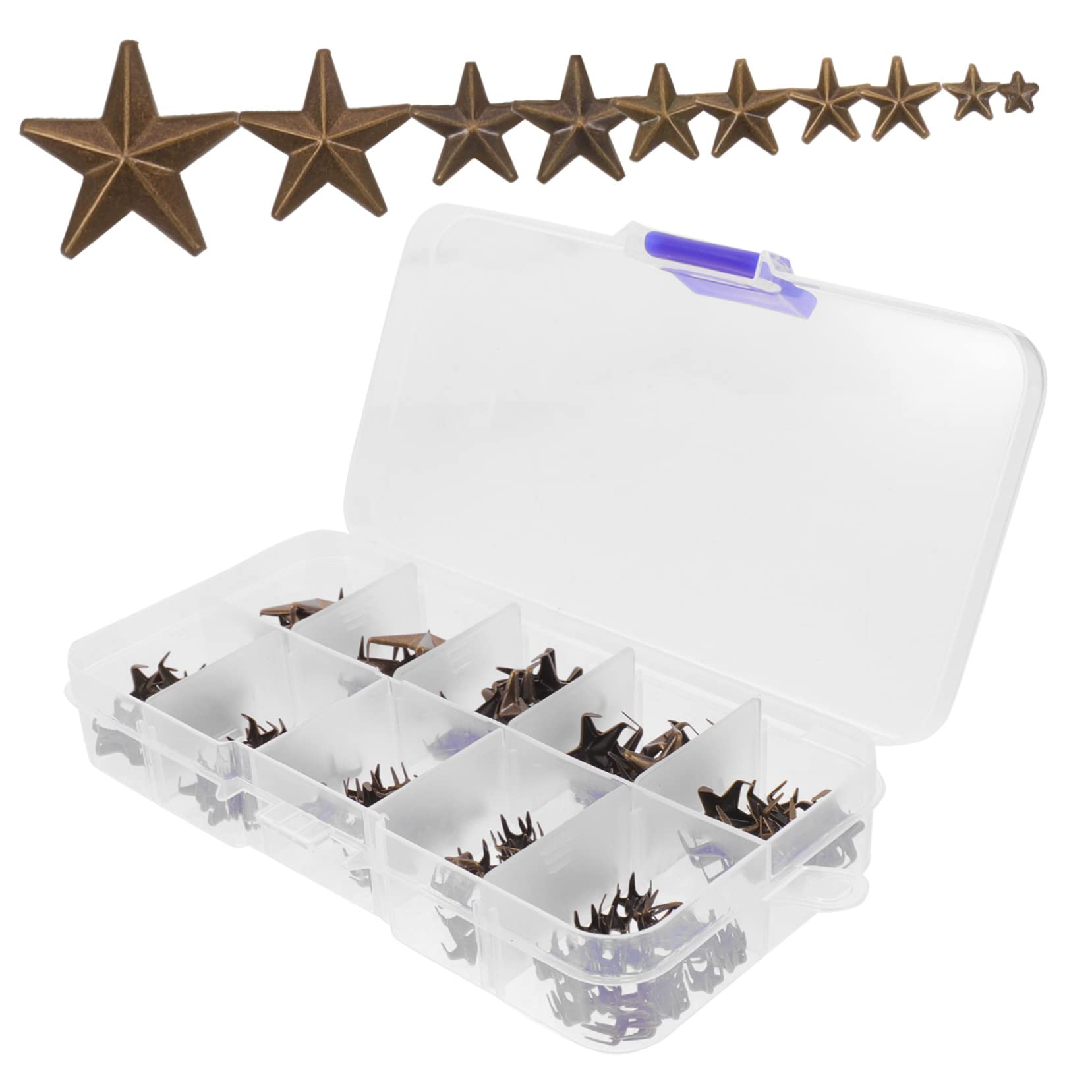 NUOBESTY 4 Juegos De Remaches De Estrella De Fácil Instalación Remaches Metálicos Para Ropa Bolsos Accesorios De Moda 150 Piezas X 4