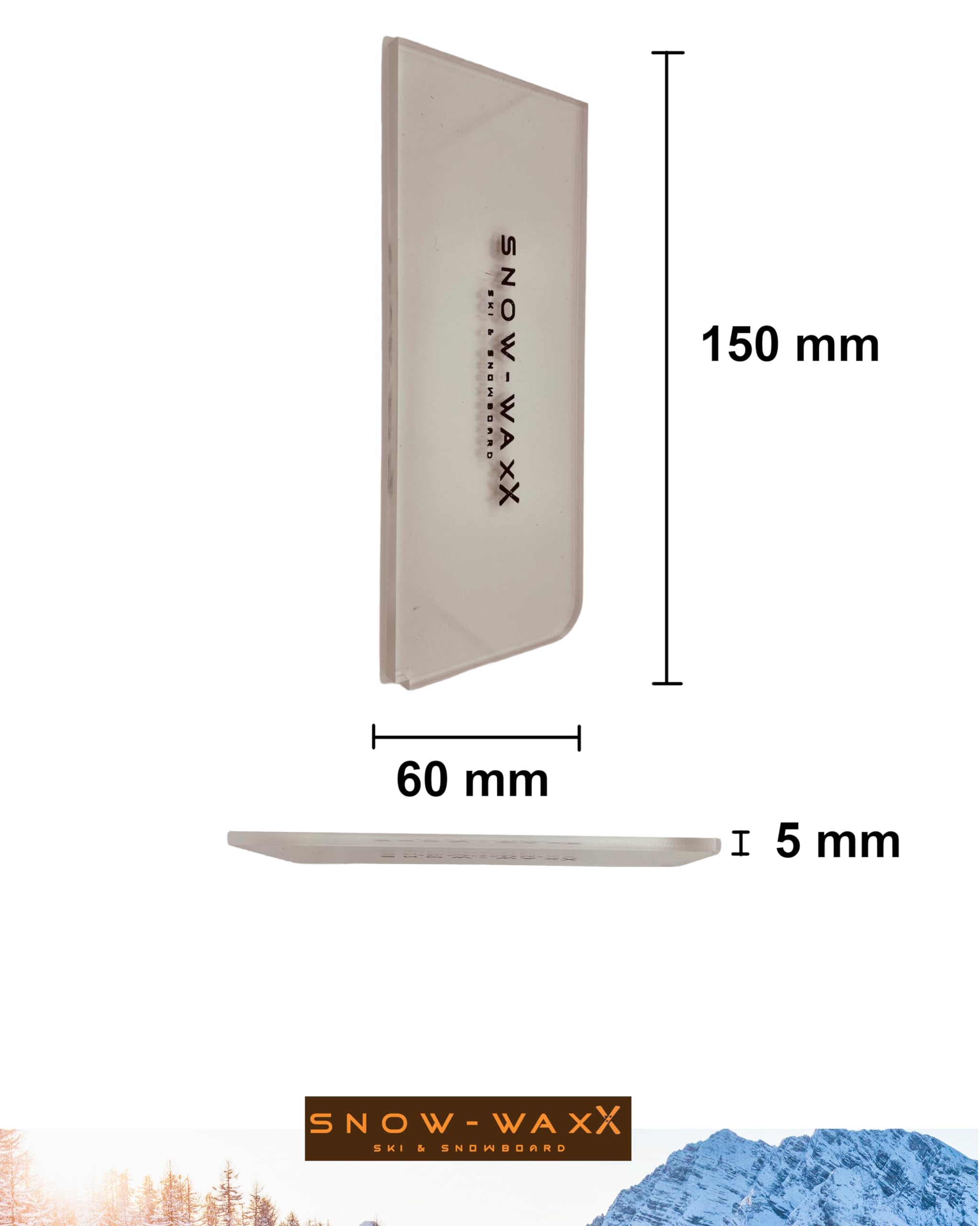 Plexi Blade 5 mm | Raschietto per Cera | Lama in Plexiglass | Prodotto in Germania