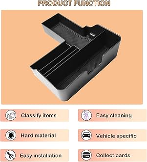 TACOBRO Center Console Tray Compatible with Ford Explorer 2020 2021 2022 2023 2024 Accessories,Compartment Insert Organizer Secondary Storage Box ABS Material (Not Fit 2025)