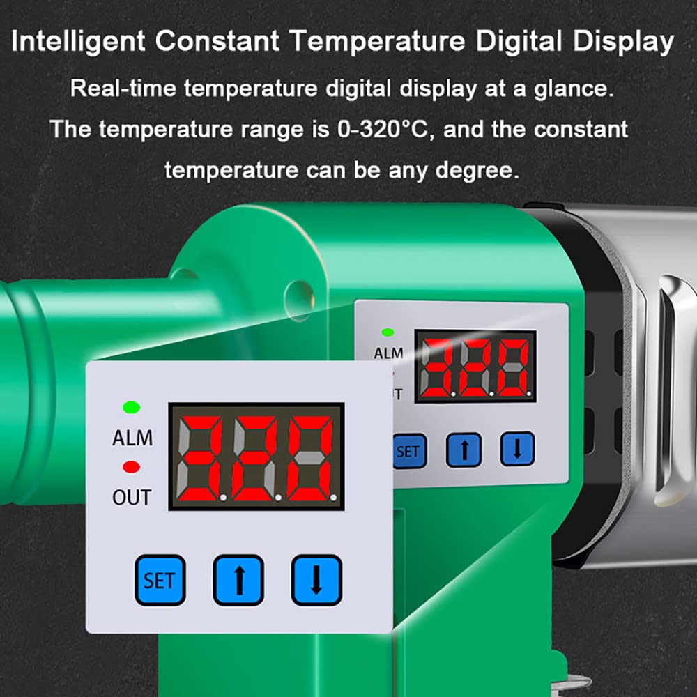 Saldatrice per Tubi in plastica, saldatrice per Fusione di Tubi PPR con Display Digitale, per Tubi PPR PE PP (20-32/63 mm), Temperatura 0-320℃, Doppia dissipazione del Calore(#63)