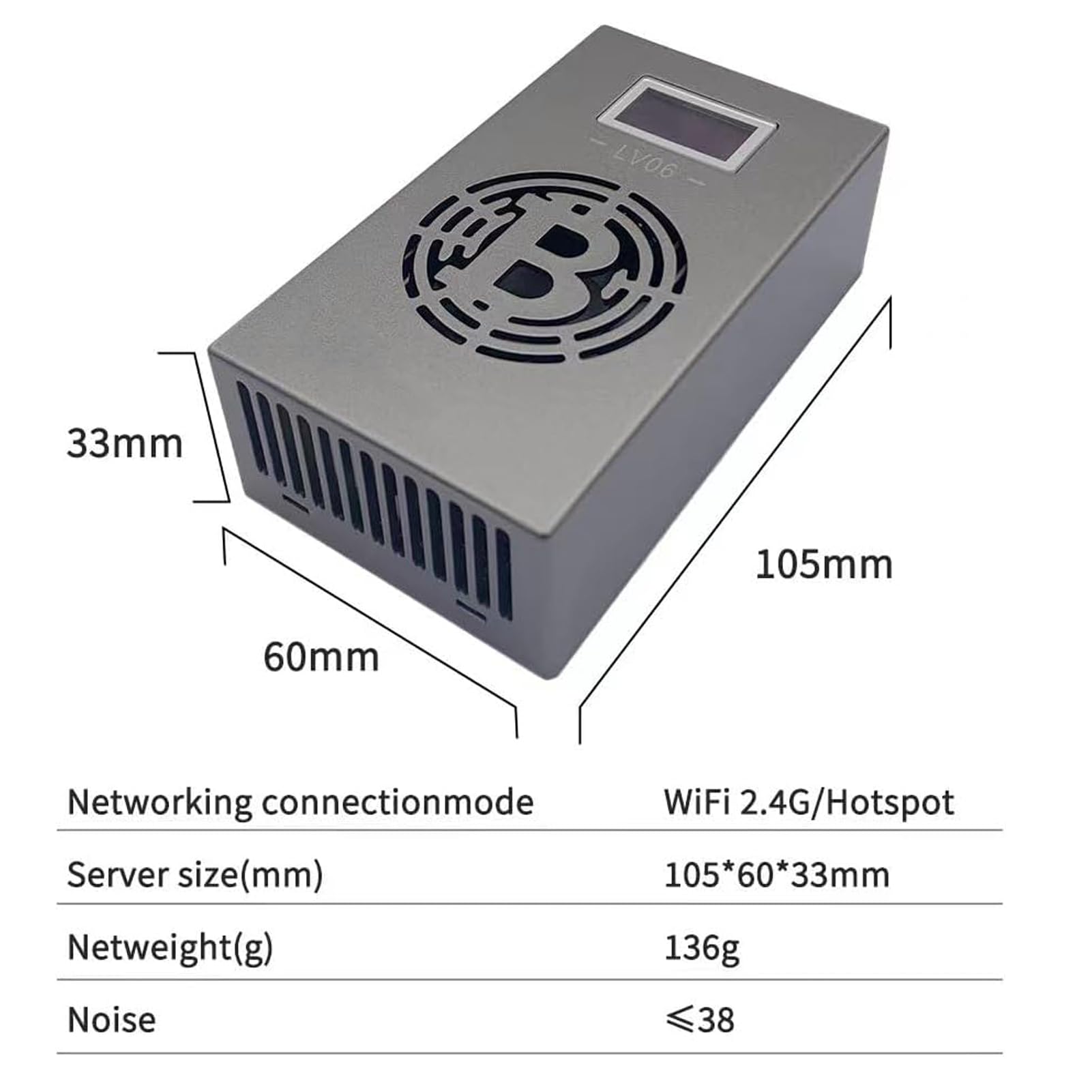 Amazon.com: Bitcoins Miner máquina de minería de lotería criptográfica BTC  minero asic LV06 2.4G WiFi SHA-256 500GH/S BM1366 minero solo dispositivo  de lotería de uso doméstico : Electrónica