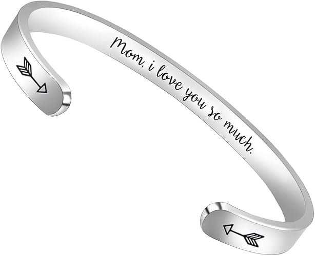 Btysun Bracelets for Women Mothers Day Bracelet Gifts from Daughter Inspirational Gifts for Women Graduation Gifts for Her Motivational Birthday Cuff Bangle Friendship Personalized Mantra Jewelry…