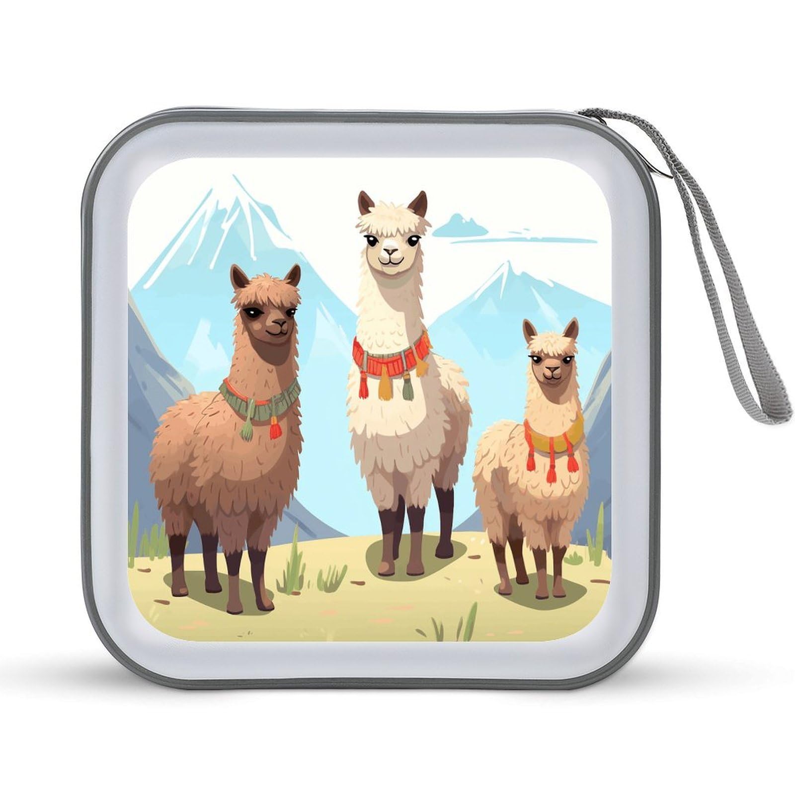 Funda para CD de plástico duro y archivador DVD de viaje con cremallera