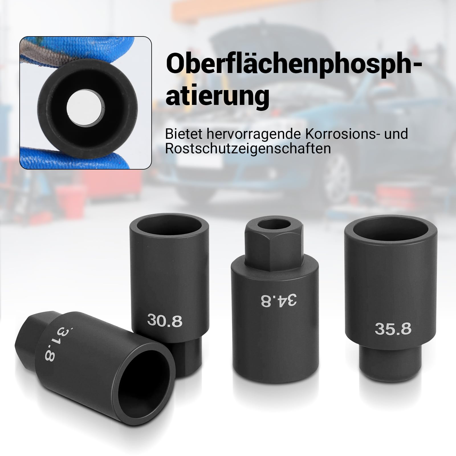 Radschloss Muttern Entferner Set 14-teilig, 1/2" Zoll Antrieb Radmuttern Schlüssel Satz, Beschädigte & Festsitzende Radmuttern Entfernen, Wheel Lock Nut Remover Werkzeug für Auto Werkstatt