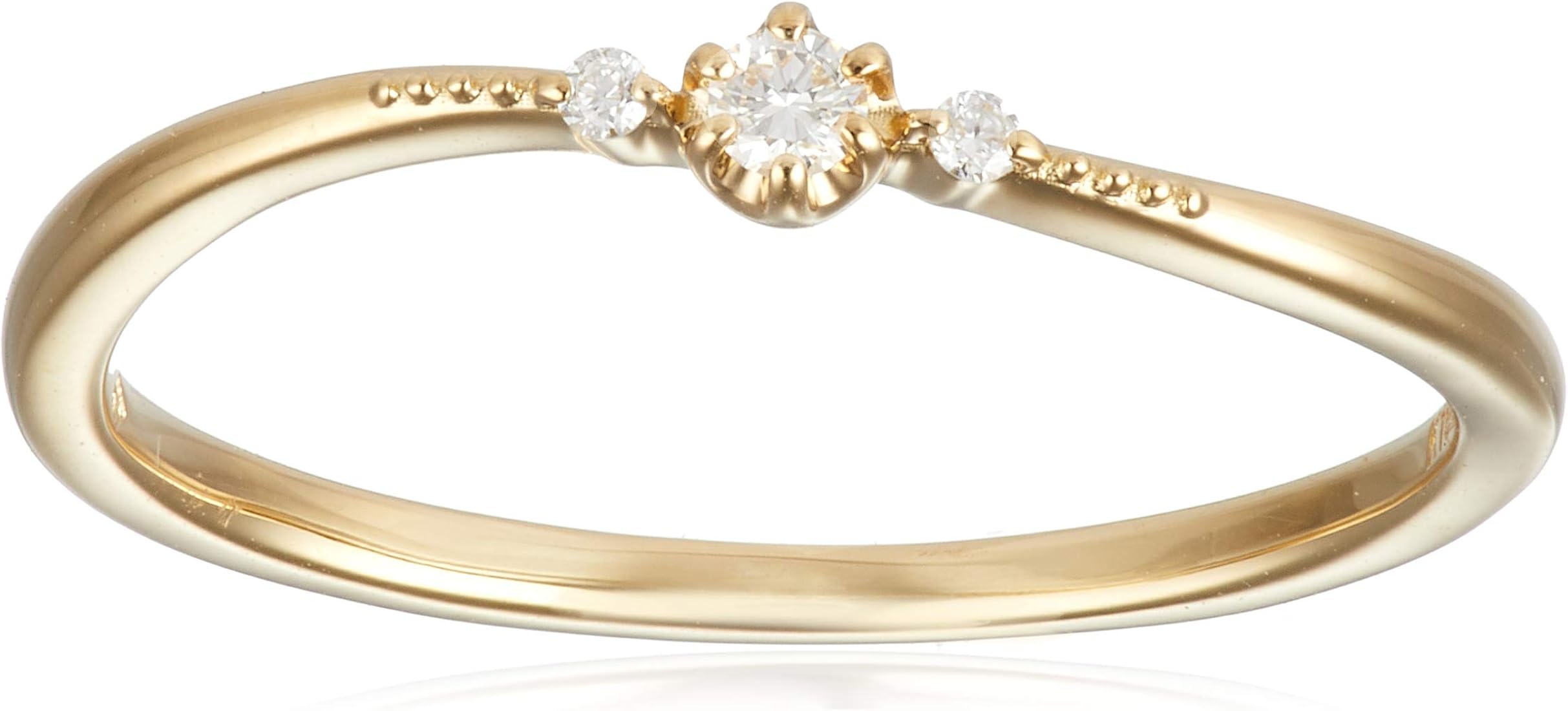 1粒ダイヤモンド チェーンリング K18YG サイズ9号 リング | filmekimi