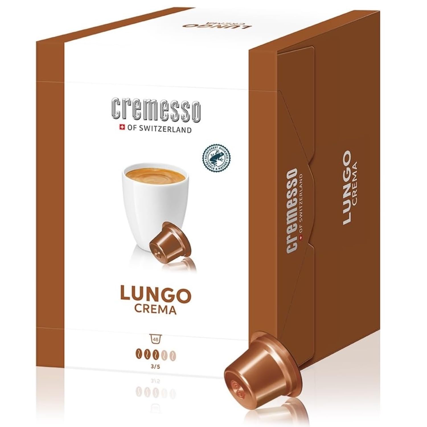 Cremesso Lungo Crema, Kaffeegenuß CREMIG & AROMATISCH, XXL Box (2er Pack, 96 Kapseln)