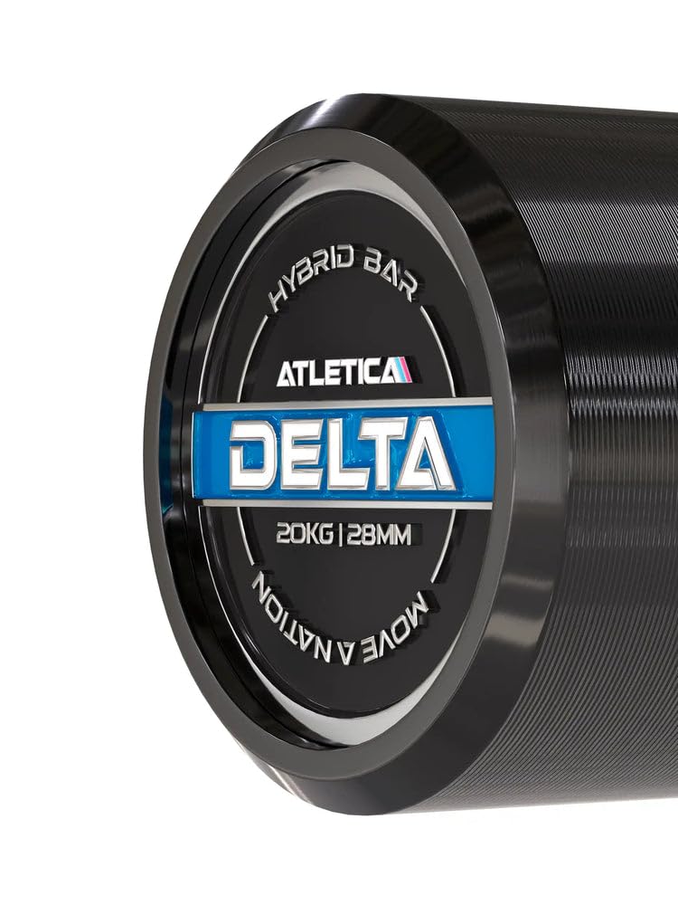 ATLETICA bilanciere | Delta | Electric Blue | Manubrio per sollevamento pesi, powerlifting e allenamento funzionale | 20 kg | marcature IPF e FMI | portata 1000 kg