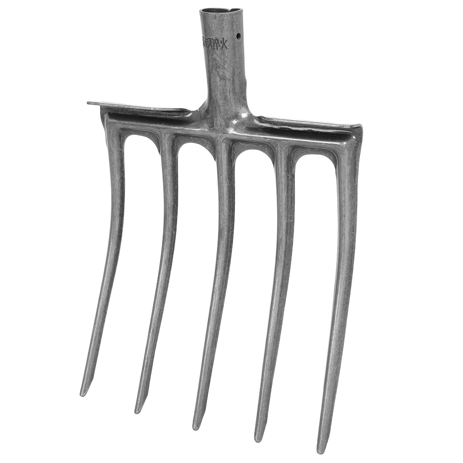NUOBESTY Testa Forca in Acciaio Resistente per Dissodamento Terreno Agricolo, Utensile Manuale per Giardinaggio e Stalla, Montaggio Facile per Raccolta Colture e Aratura Profonda