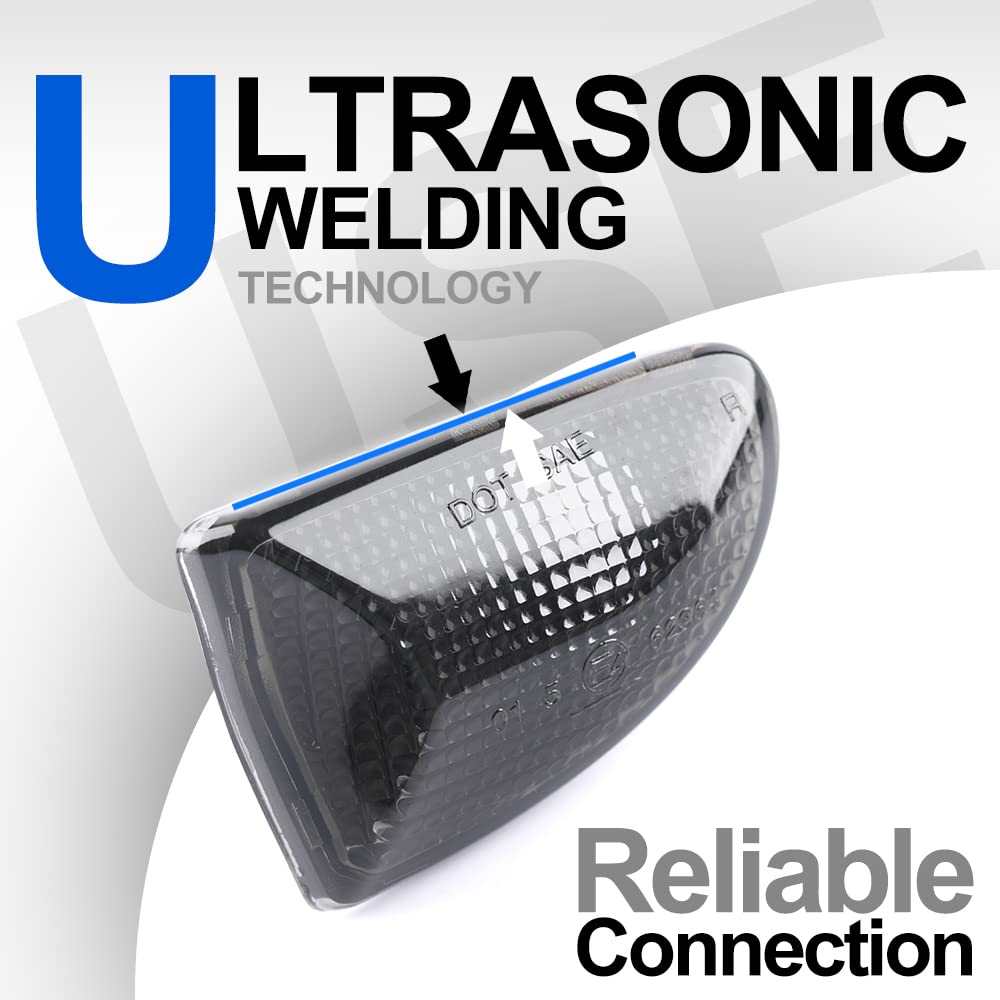 Indicatore Laterale Alloggiamento Della Luce Per Smart Fortwo 451 MK1 MK2 2007-2015 2X Lente Fumo Segnale di Girata Ripetitore Luce Indicatore Laterale Lampeggiante Lampade