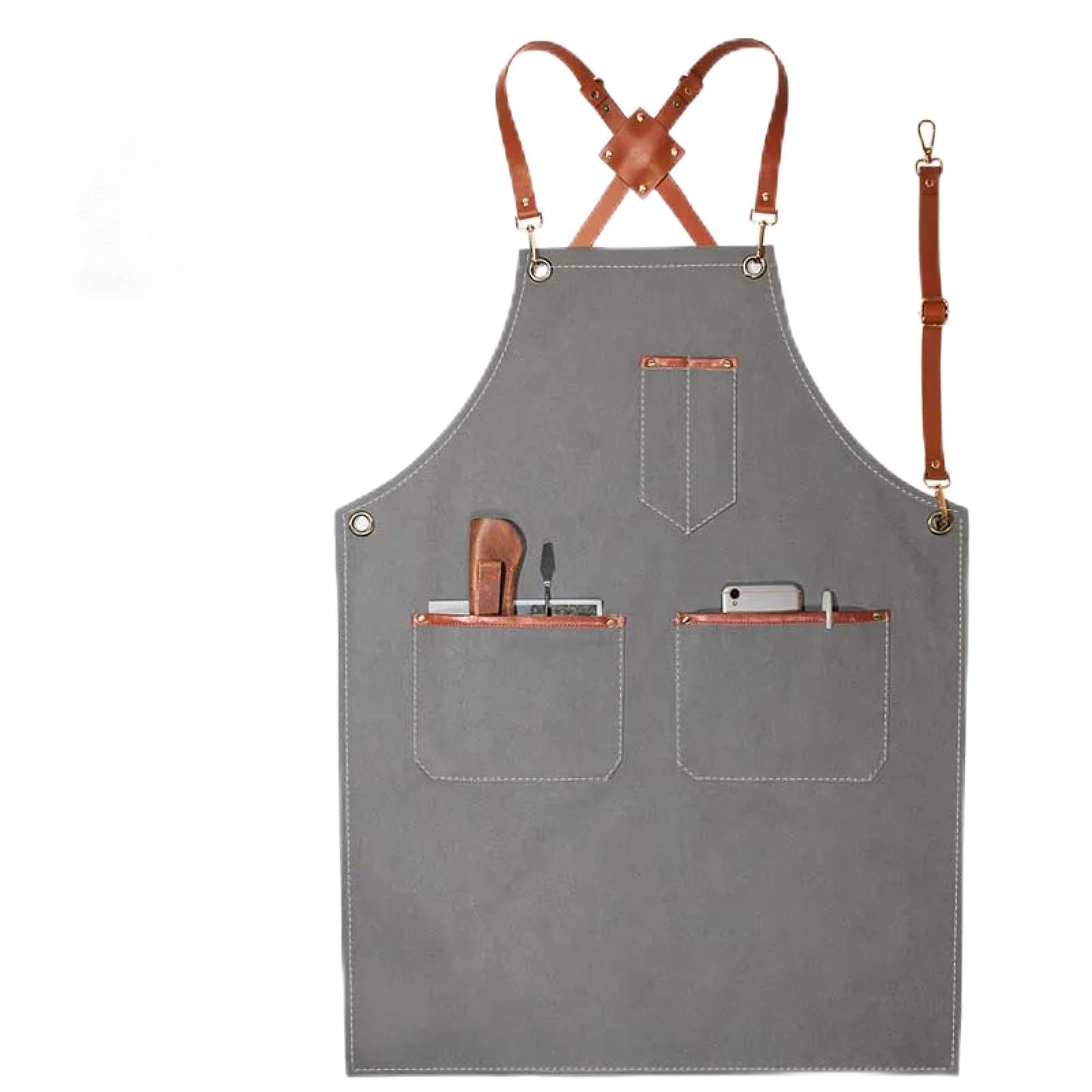 Grembiule Cucina Apron Grembiule Floreale del Ristorante dei Vestiti da Lavoro del Barbiere della Tela Pesante Barista di Tela per l'Uomo della Donna