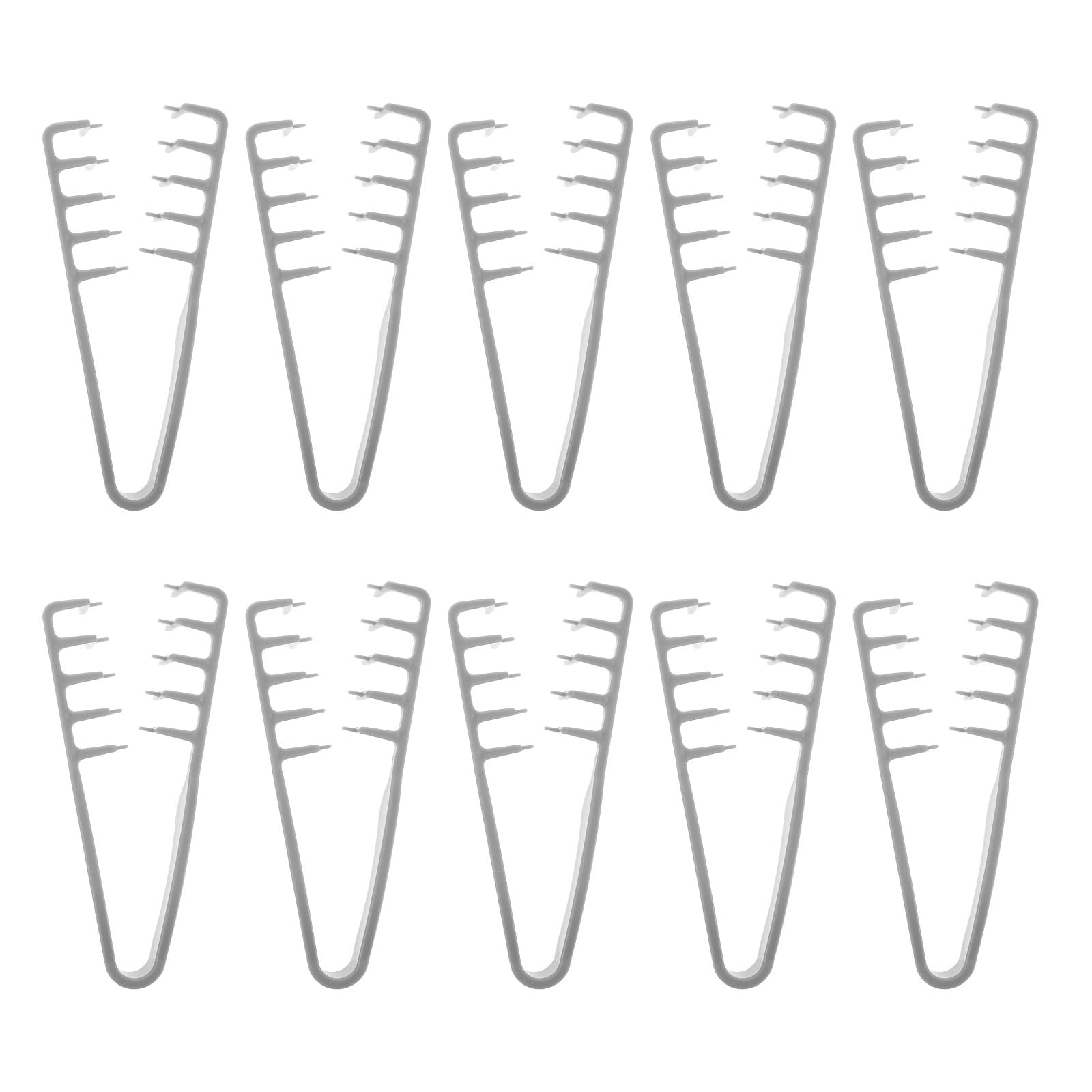Healeved 10er-Pack Volumen-Haarkämme – Stylingkämme mit breiten Zinken und flauschiger Textur – ABS-Haarbürste für Damen und Herren Lifting-Tool für Ponyfrisuren und Dauerwellen-Styling