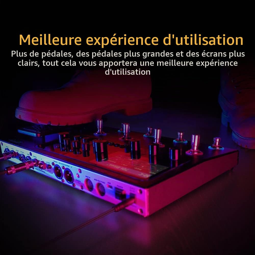 VALETON Processeur Multi-Effets pour Guitare et Basse avec Modélisation d'Ampli IR Cabinets 240+ Effets 140 Simulations d'Ampli Looper Interface Audio USB MIDI I/O Pédale d'Expression GP-200 + Sac