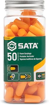أزواج SATA 50 متوافقة مع ANSI و CE ، سدادات أذن الرغوة الناعمة PU ، NRR 32dB ، SNR 34dB - STFH0301 ، برتقالي