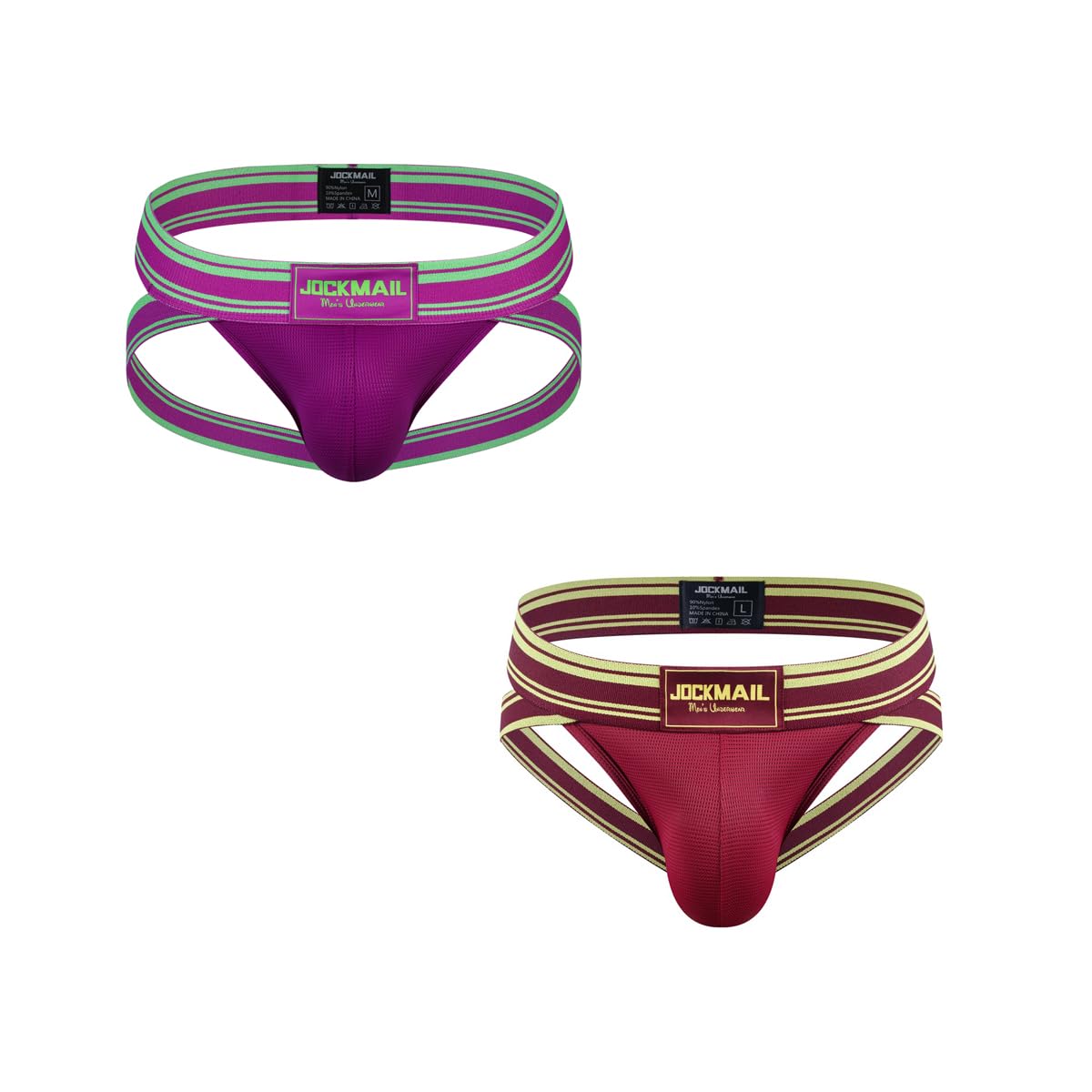 JOCKMAIL2 Pack Men Jockstrap Underwear Sexy Jock strap for Men Mens Athletic Supporter Jockstrap