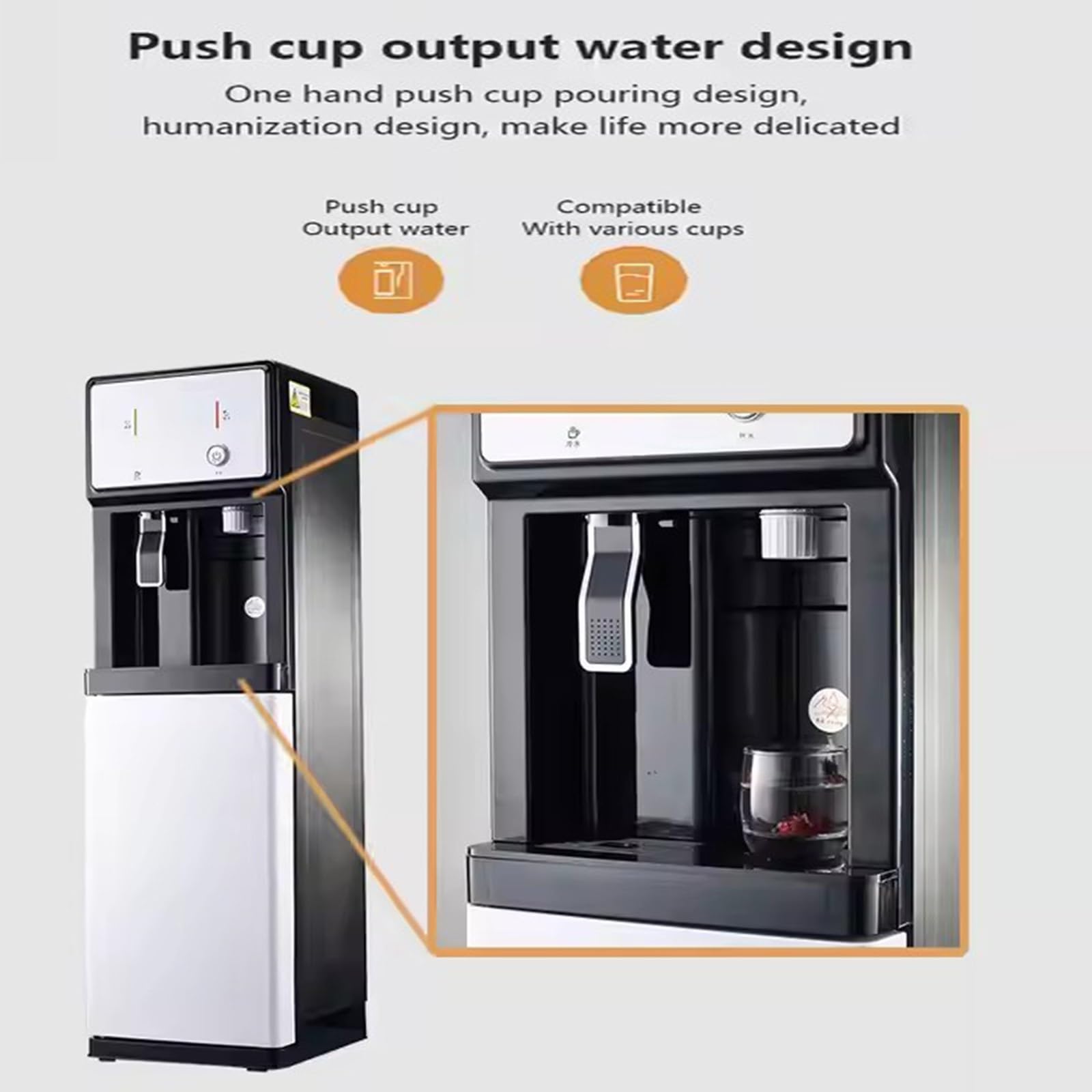 Etage Debout Fontaine À Eau, Distributeur d'eau Réfrigérée Eau Chaude Et Eau Froide À Température Ambiante 3 Fonctions pour La Maison Le Bureau Le Commerce Et L'entreprise