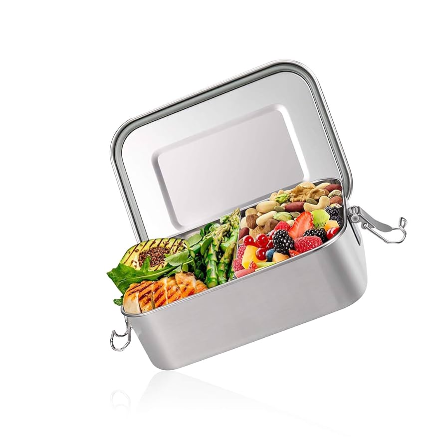 Amazon｜1個 学生弁当箱 ステンレス製ランチボックス 1200ml容量