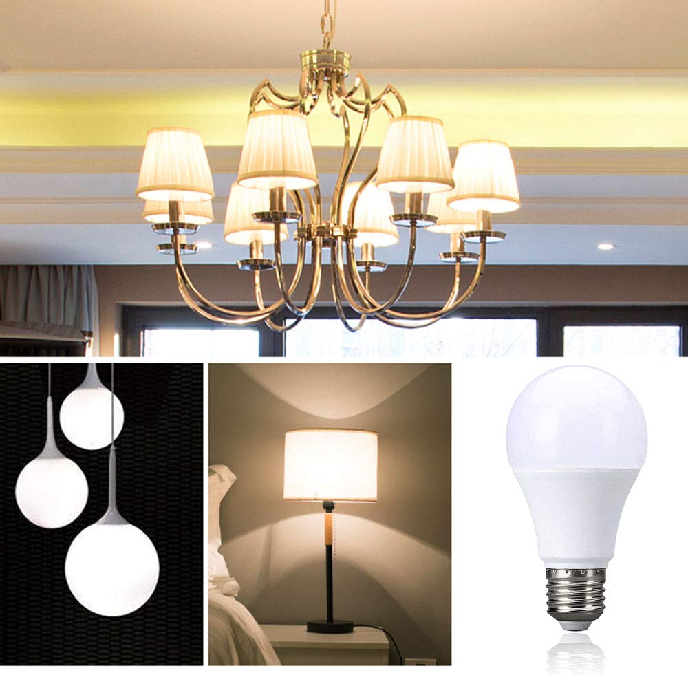 Genérico Bombilla LED de Rosca E27 de 12 W, luz Blanca fría (6000-6500 K), Equivalente a una Bombilla incandescente de 95 W, 1050 LM, Ahorro de energía (Paquete de 10)