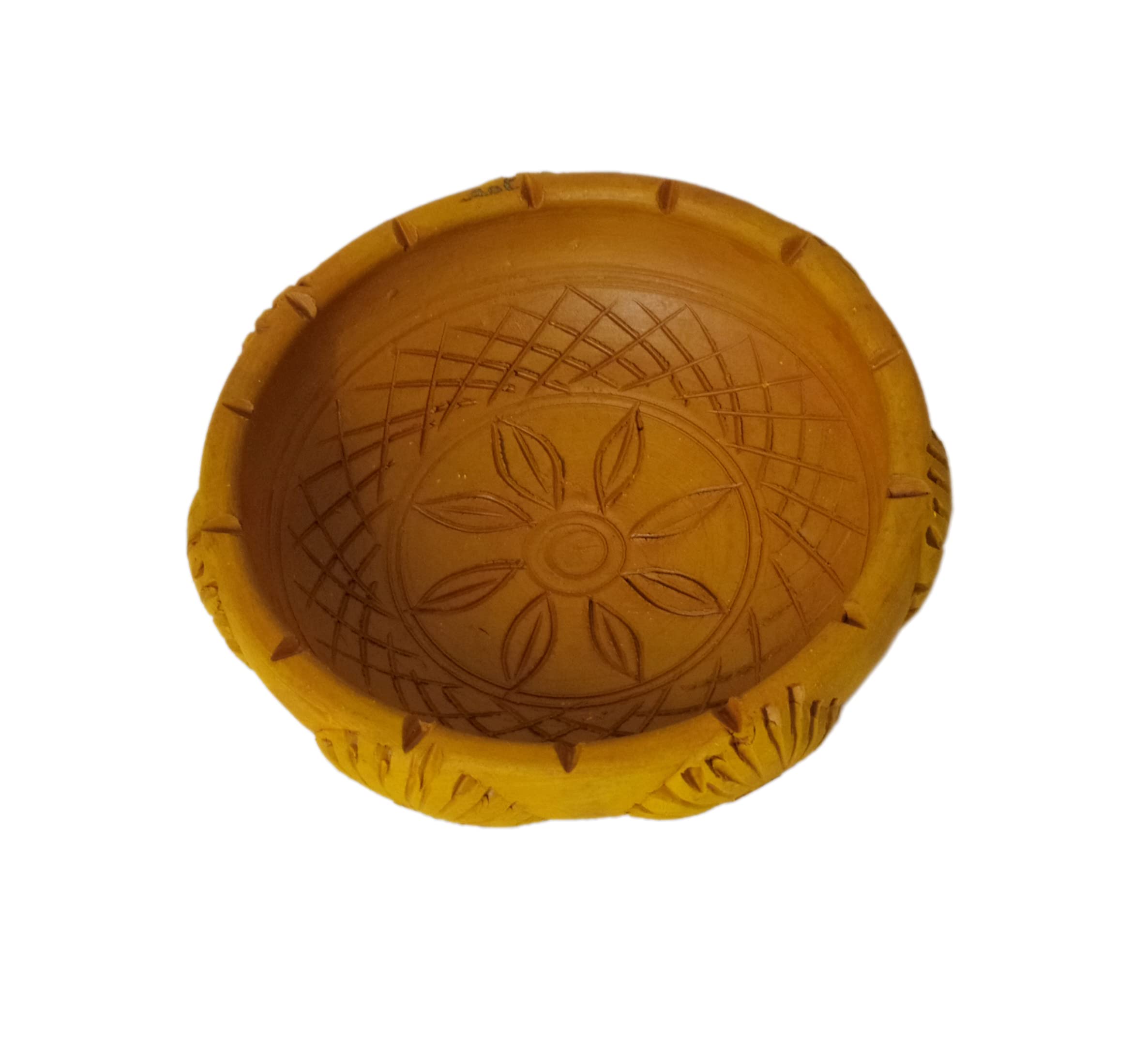NAVIRA HANDICRAFT Small Size Clay Urli Bowl - Terracotta Decorative Floating Candle/Flower Pot – Bird Water Pot – Table Centerpiece Décor Handmade Clay Round Bowl/Urli - Earthen Urli Pot-image-31
