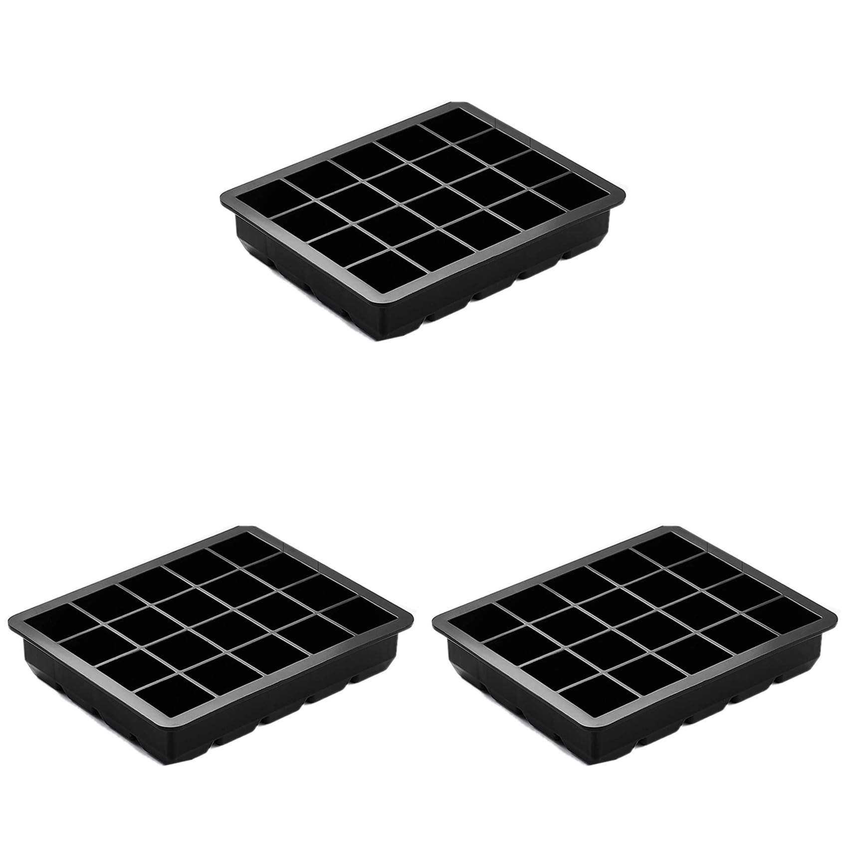 Hndhbfgrt 3X Silicone Ice Square Trays 1Inch Ice Tray Small Square, 40 Cavities Square Ice Square Mold