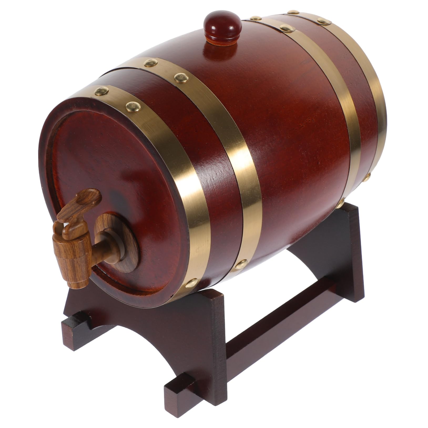 GRIRIW Wooden Beverage Bucket 1.5l Wine Aging Bar Wine Dispenser Wood Storage