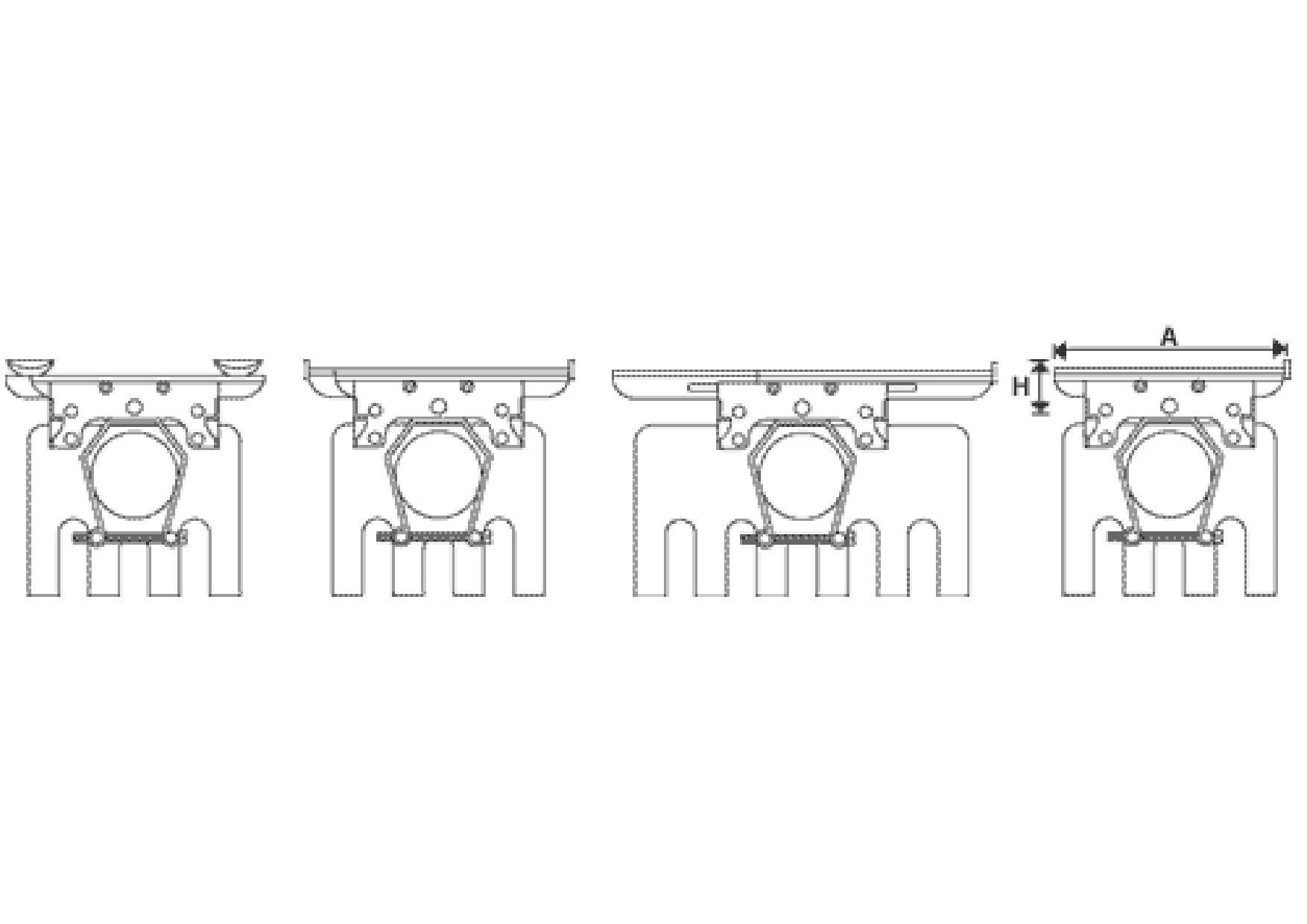 Merveille - Lot de 2 Supports pour Tablette Radiateur Fonte 4 à 6 Colonnes - Fixation sans Perçage - pour Étagère Radiateur de 16 à 26 cm de Large - Fabrication Française
