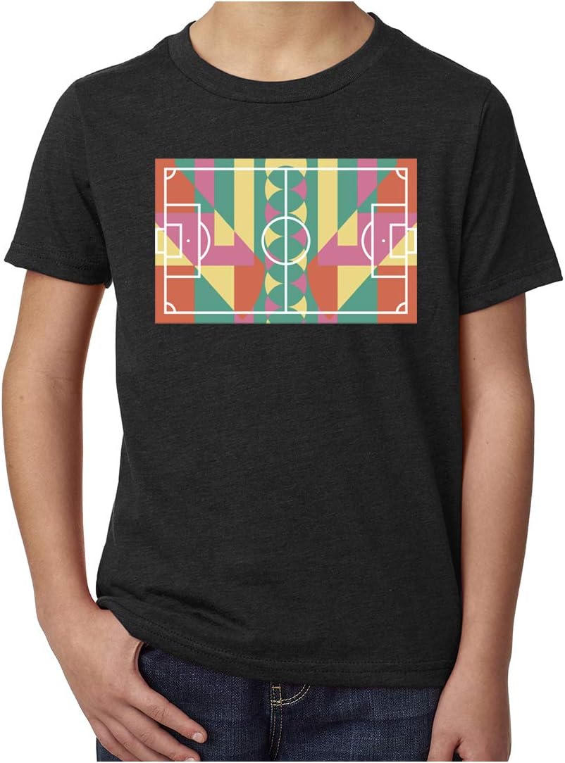 Mato & Hash Soccer Pitch T-Shirt, Youth Graphic Sports Shirts, Kid's Soccer Shirts