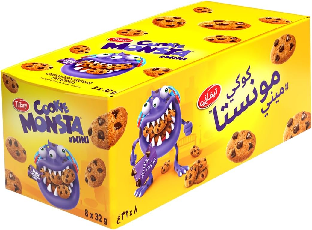 Cookie Monsta Mini Chocolate Chip Cookies Original 8X32g