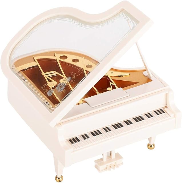 Piano Music Box, 5.3 x 4.7 x 3in Wind Up Music Box Piano Music Box Desk Home Decoration Birthday Gift Craft Model