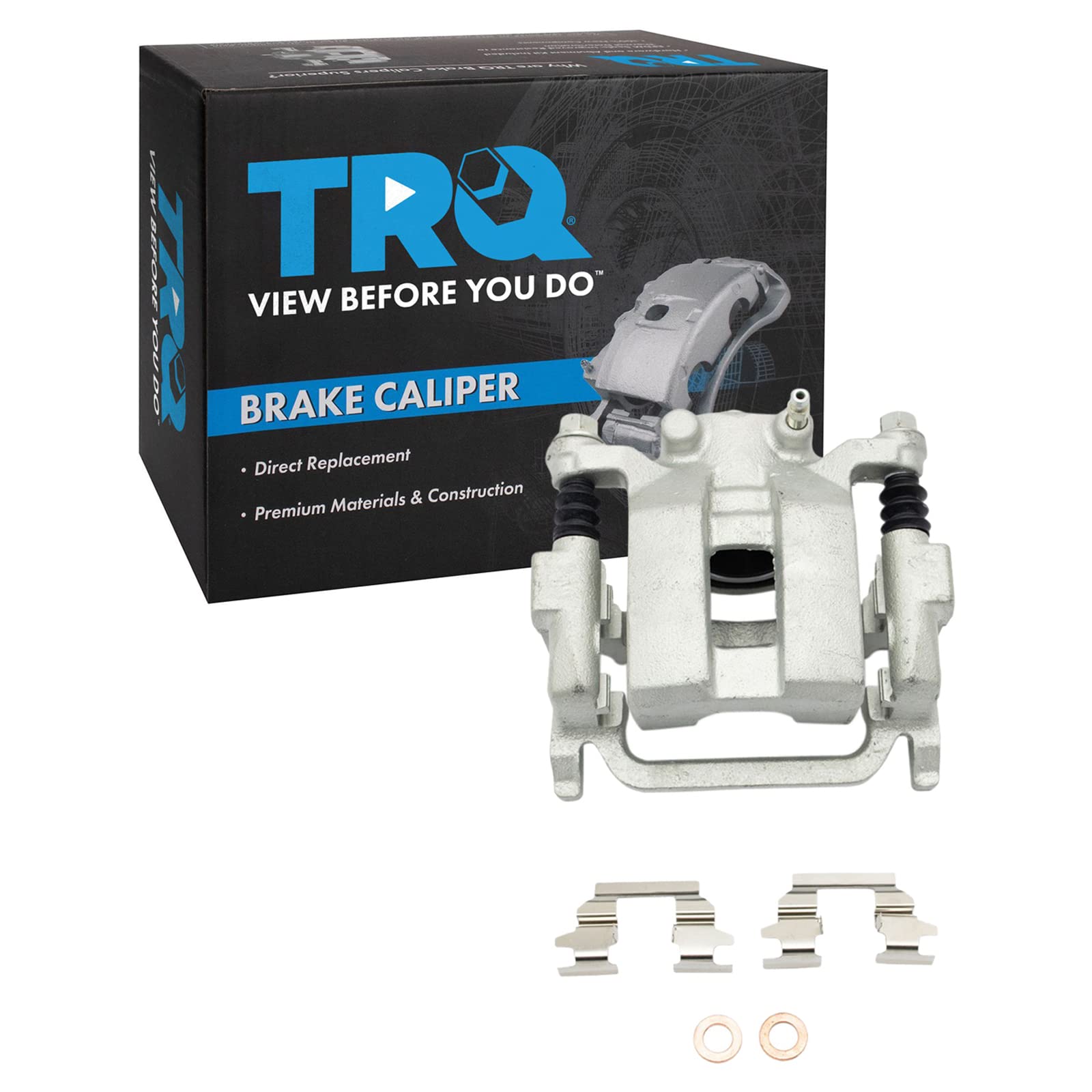 TRQ Rear Left Brake Caliper w/Bracket Drivers Side