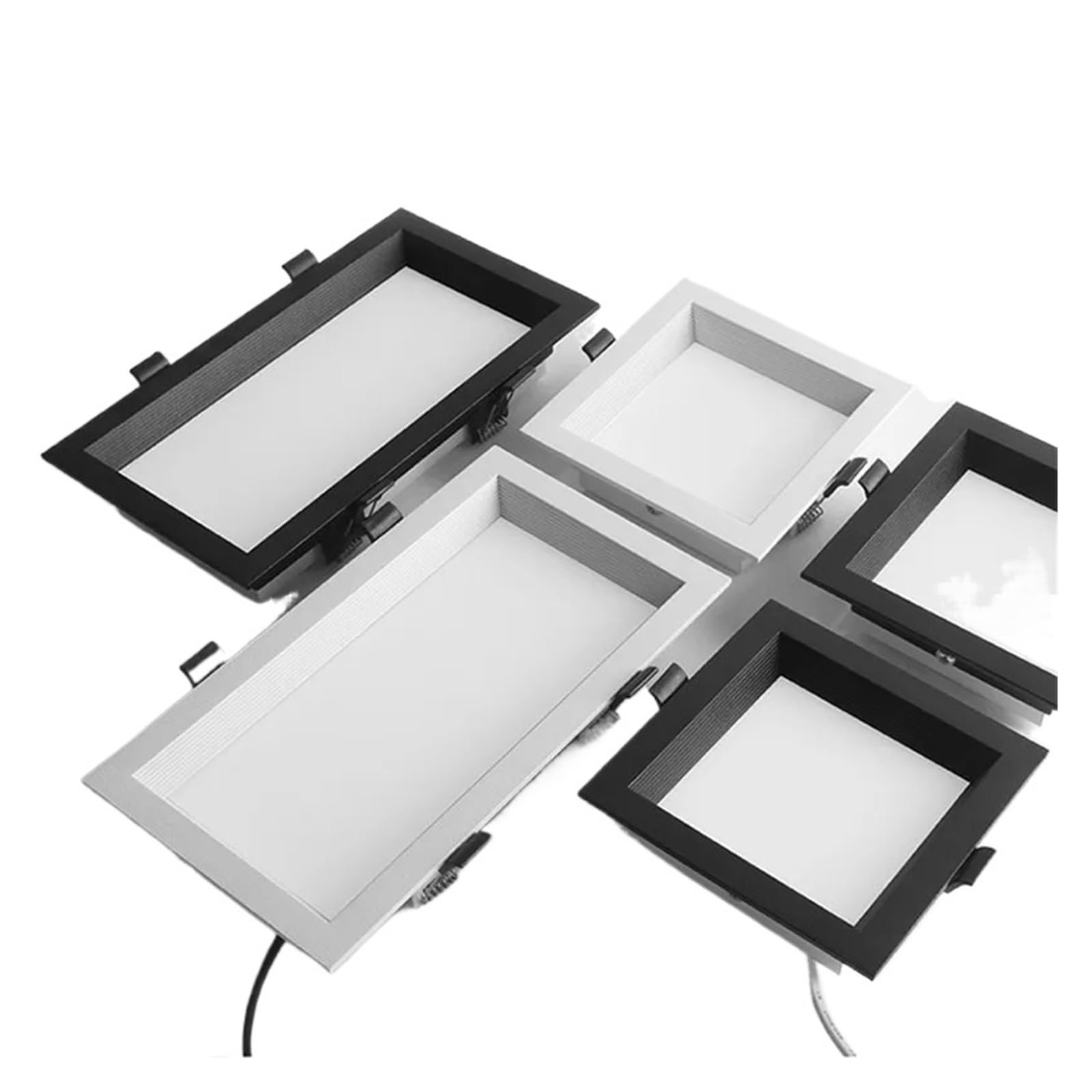 Generico zhuguiming 1 pannello LED dimmerabile da incasso downlight 12W 18W 24W faretto quadrato luce soffitto AC185V 220V 240V(WHITE,3000K_24W)