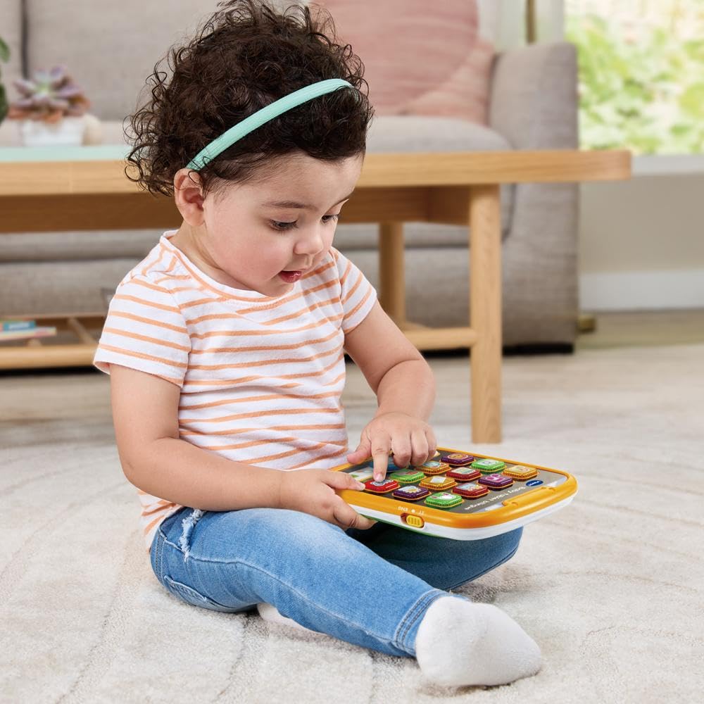 VTech Baby Tablet Bilingue, Tablet Bambini Educativo con 12 Tasti Luminosi con Applicazioni, 4 Frecce Direzionali, Lingua Italiana e Inglese, Batterie Incluse, 9-36 Mesi