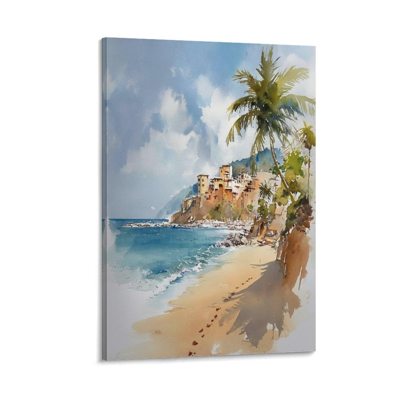 Playa Del 24x36inch(60x90cm) Vintage Travel Poster Watercolor Canvas Art