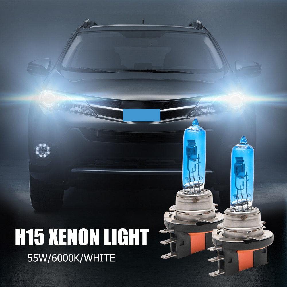Baceyong Ampoule à décharge au xénon Super Bright White Warm 12V Ampoule Xénon Phare, Ampoule Xénon 55W/ 100W Lampe de Remplacement H7/H11/H15 Ampoule Phare Lampes