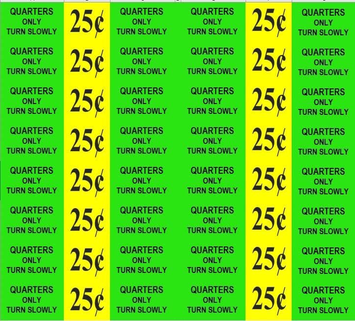 Uturn Candy Vending Machine Labels Price Peel & Stick (8 Pack)