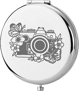 KEYCHIN Photographer Pocket Mirror Camera Lover Gifts Photography Compact Makeup Mirror for Women Girls Teenagers (Photographer Mirror)
