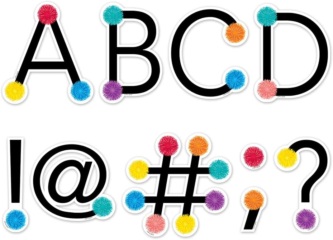 CTP Bold Black Punch-Out Letters for Classroom – Essential Homeschool Supplies – Top Back To School Supplies (1949) : Office Products