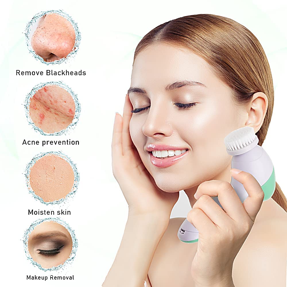 LANFFIA Face massager for 5 in 1 Face Facial Exfoliator Electric Massage Machine Care Cleanser Massager Kit For Smoothing Body Beauty Skin Cleaner Facial Massager Machine for Women- Multicolor LANFFIA Face massager for 5 in 1 Face Facial Exfoliator Electric Massage Machine Care Cleanser Massager Kit For Smoothing Body Beauty Skin Cleaner Facial Massager Machine for Women- Multicolor