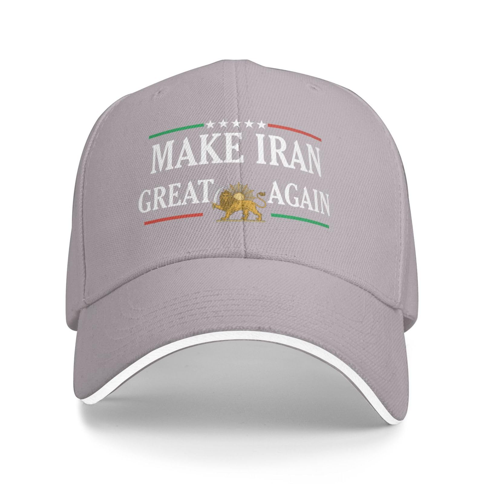 KWQDOZF Make Iran Great Again Hat Miga Trucker Cap for Men Women Gray