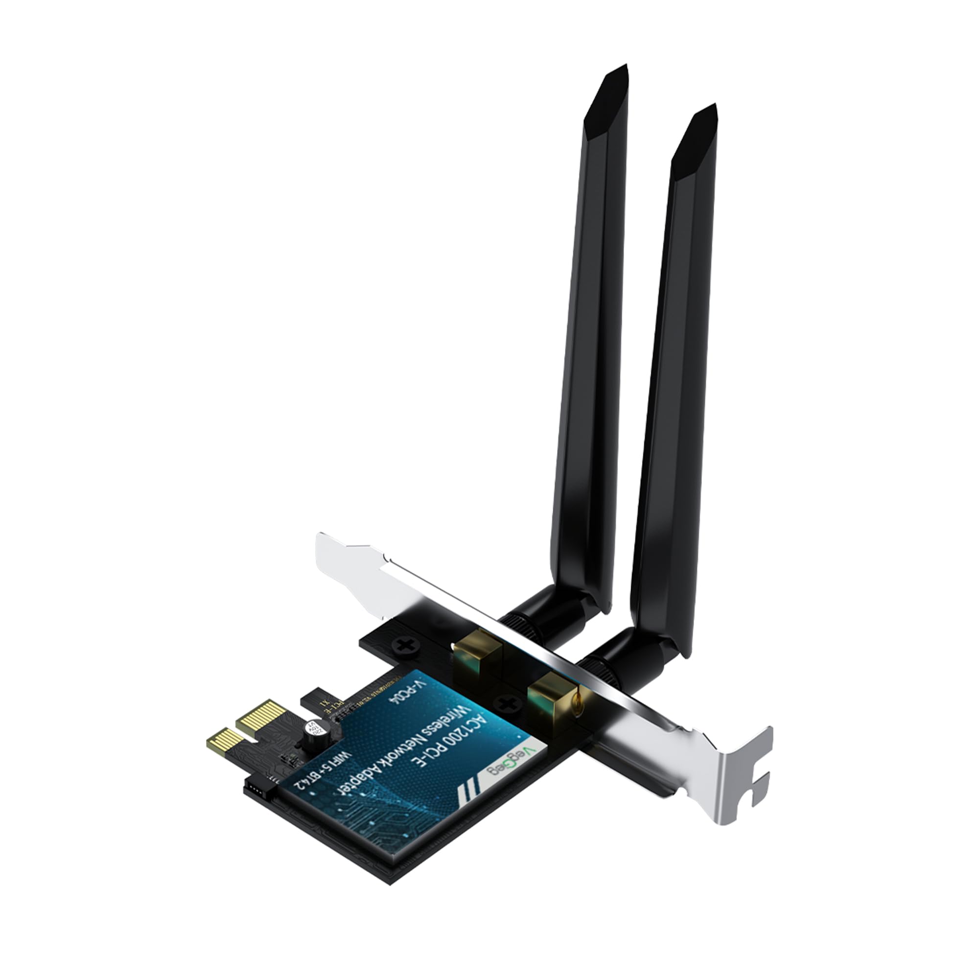 AX1200 Wi-Fi 5 Alıcı ve Bluetooth 4.2 Adaptör 5DB Dual Anten PCIe Wifi Ağ Kartı