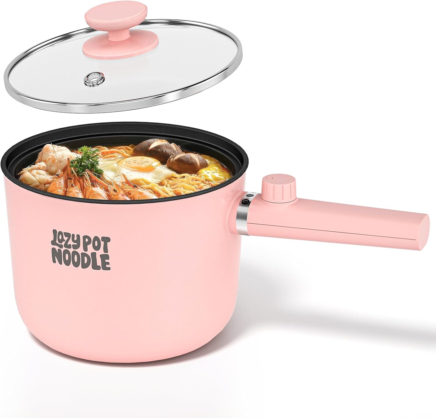 Olla Eléctrica 1.5L, Potencia Dual, Antiadherente, Color Rosa