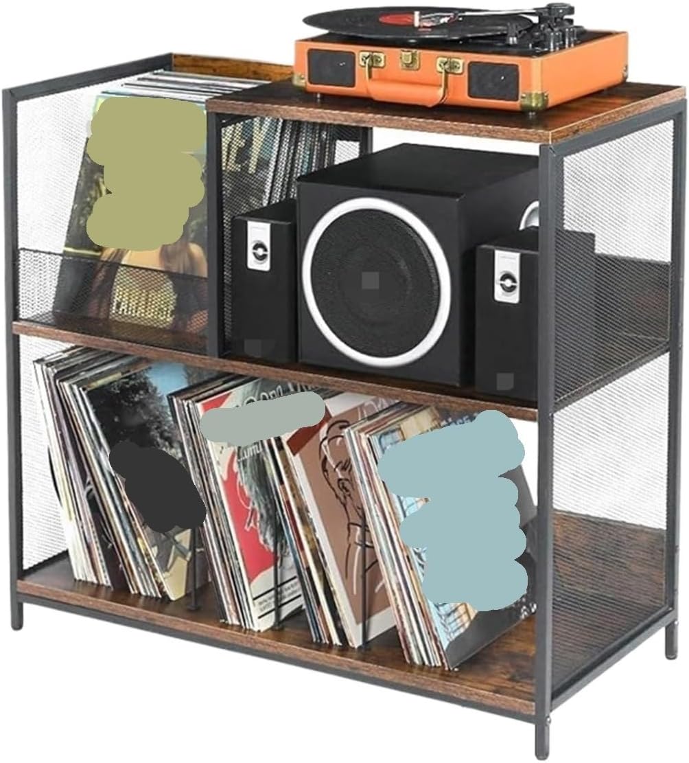 Record Holder CD Display Stand Organizer Storage Home Player Vinyl For Bedroom Living Room