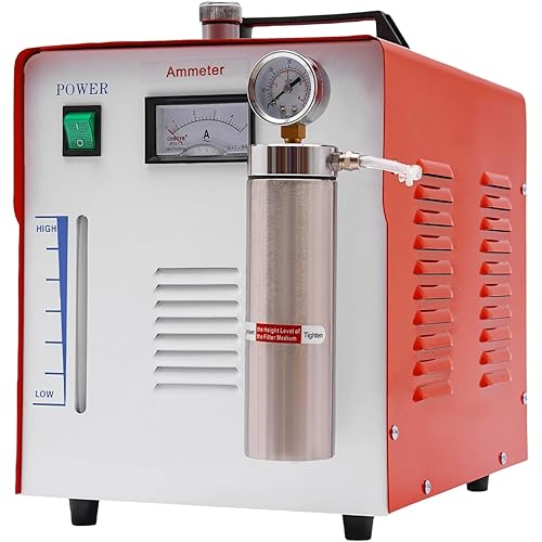 Acrylic Polishing Machine, 200W 65L/68.68 Qt Oxygen Hydrogen Gas Flame Generator Acrylic Polisher with Torch Tip Kit, Portable Water Welder Polishing Tools for Polishing Acrylic Melting Metals