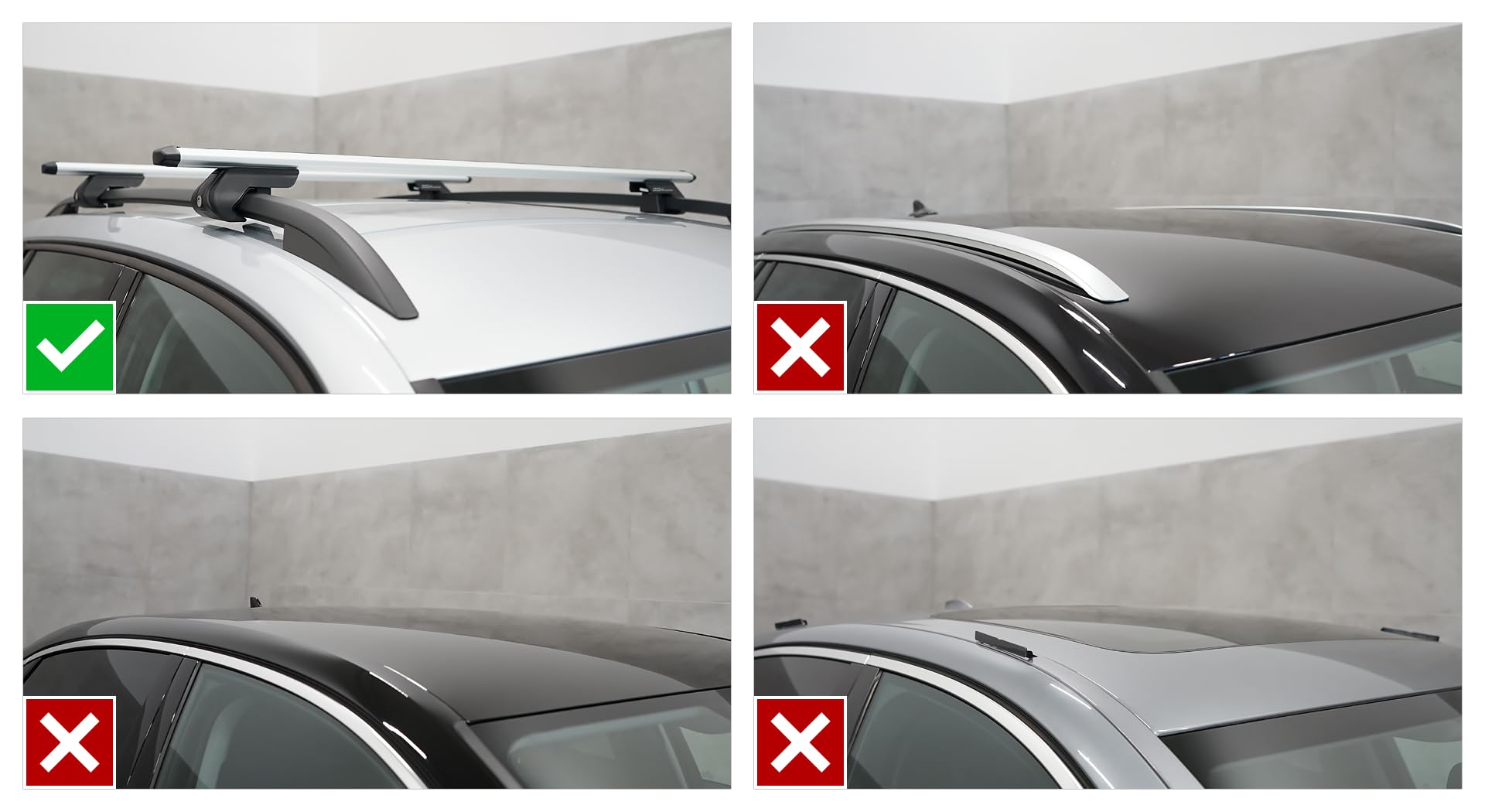 Bacas Barras de Techo RIELES Compatible con Volkswagen Touran I 1T Monovolumen 5-Puertas 2010-2014 MAX 90 kg 135 cm Aluminio