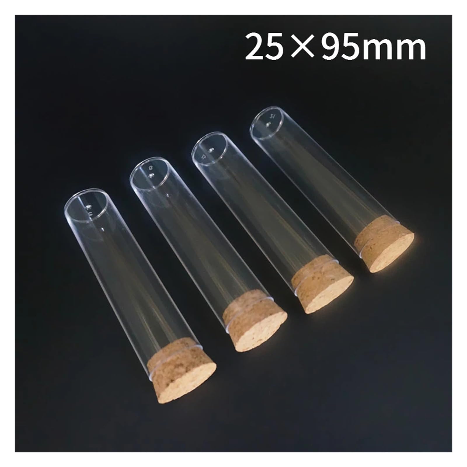 MENGKE 50 Piezas/lote 25x95 Mm 35 Ml Tubo De Plástico De Fondo Plano Tubo De Ensayo De Plástico Duro Transparente Con Corcho Frasco De Recuerdo De Boda