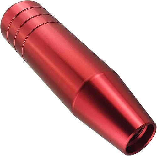 Miniatura 6 de Abfer - Palanca de 5" de palanca de cambios roja, pomos de palanca de cambios de aleación de aluminio con peso, mango de palanca de cambios de metal